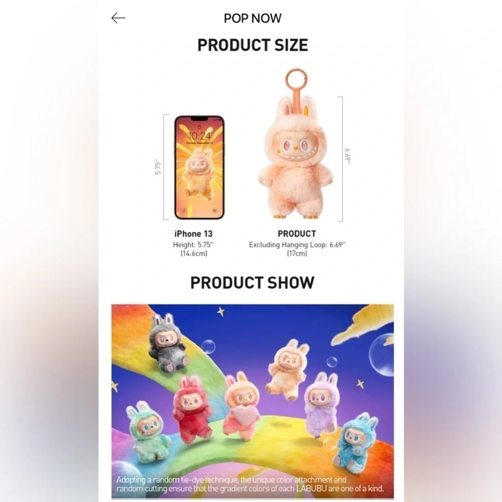 1 Labubu Blind Box-Pop Mart Big into Energy Figure- Happiness